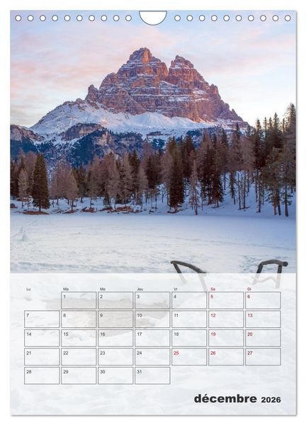 Produktbild: Italie - Des Dolomites &agrave; la c&ocirc;te amalfitaine (Calendrier mural 2026 DIN A4 horizontal), CALVENDO calendrier mensuel