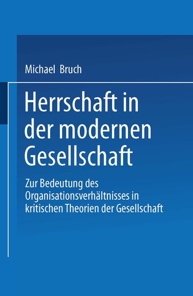 Produktbild: Herrschaft in der modernen Gesellschaft