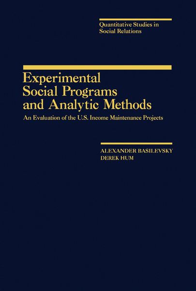 Produktbild: Experimental Social Programs and Analytic Methods
