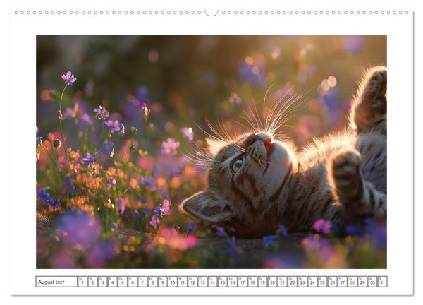 Produktbild: Miau macht gl&uuml;cklich (Wandkalender 2027 DIN A2 quer), CALVENDO Monatskalender