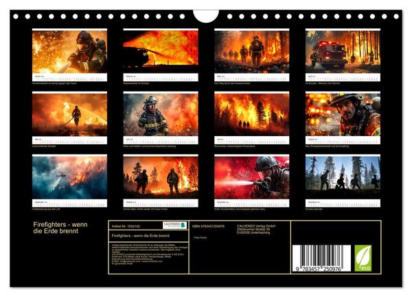 Produktbild: Firefighters - wenn die Erde brennt (Wandkalender 2026 DIN A4 quer), CALVENDO Monatskalender