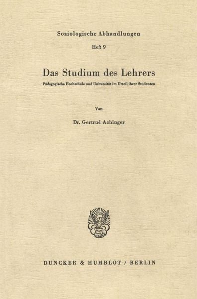 Produktbild: Das Studium des Lehrers.