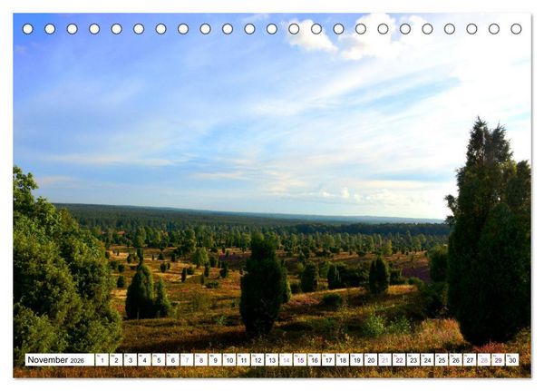 Produktbild: Heidelandschaft im Farbenspiel der Natur (Tischkalender 2026 DIN A5 quer), CALVENDO Monatskalender