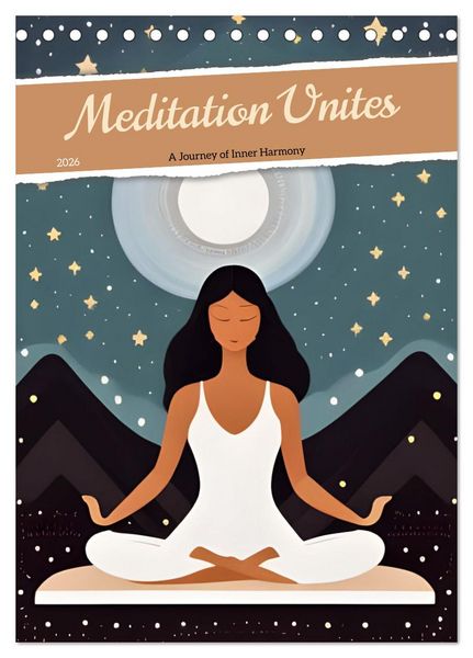 Produktbild: Meditation Unites (Desk Calendar 2026 DIN A5 portrait), CALVENDO 12 Month DeskCalendar