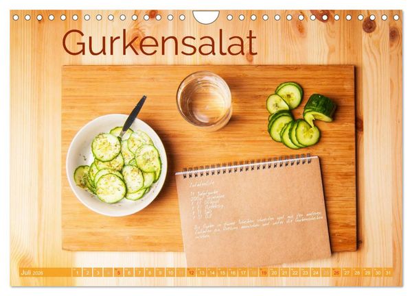 Produktbild: Einfache vegane Rezepte (Wandkalender 2026 DIN A4 quer), CALVENDO Monatskalender