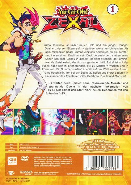 Produktbild: Yu-Gi-Oh! - Zexal - Staffel 1.1/Episode 1-25 [5 DVDs]