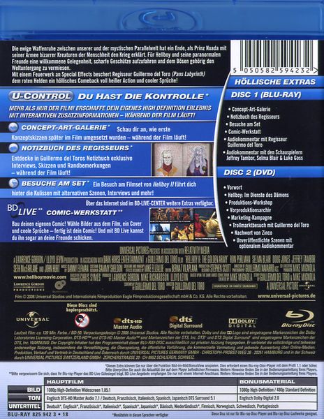 Produktbild: Hellboy 2 - Die goldene Armee (+ DVD)