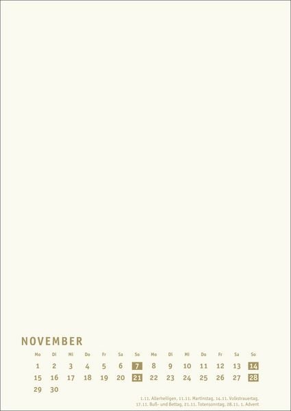 Produktbild: Premium-Bastelkalender gold A4 2027