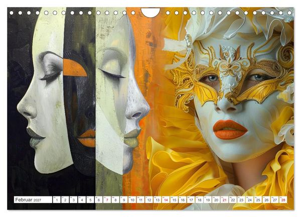 Produktbild: Geheimnis hinter der Maske (Wandkalender 2027 DIN A4 quer), CALVENDO Monatskalender