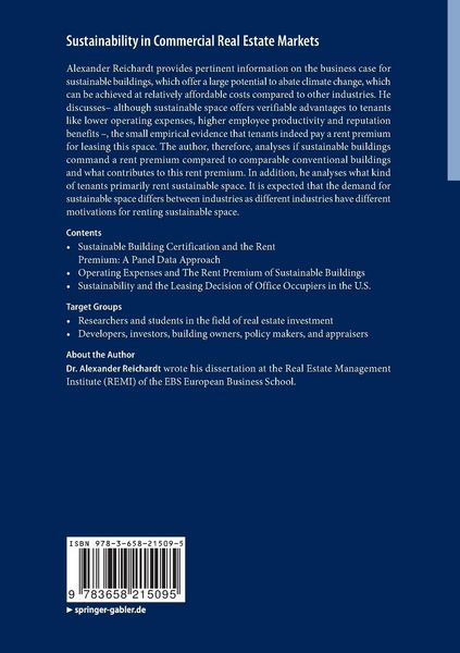 Produktbild: Sustainability in Commercial Real Estate Markets