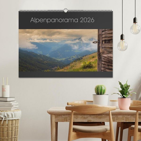 Produktbild: Alpenpanorama 2026 (Wandkalender 2026 DIN A2 quer), CALVENDO Monatskalender