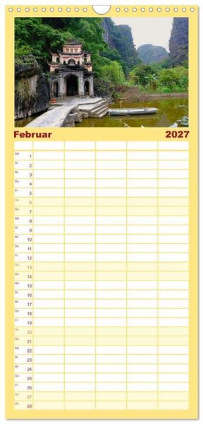 Produktbild: Familienplaner 2027 - Vietnams verborgenes Paradies mit 5 Spalten (Wandkalender, 21 x 45 cm) CALVENDO