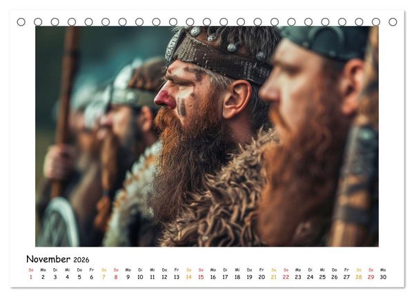 Produktbild: Wikinger - mutige Krieger (Tischkalender 2026 DIN A5 quer), CALVENDO Monatskalender
