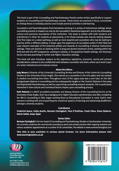 Produktbild: Counselling and Psychotherapy in Organisational Settings