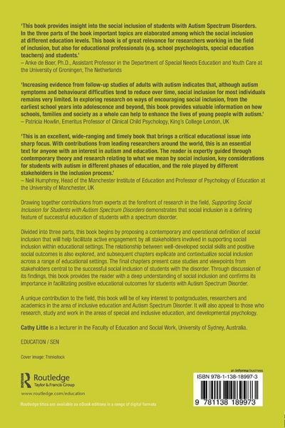 Produktbild: Supporting Social Inclusion for Students with Autism Spectrum Disorders