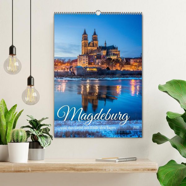 Produktbild: Magdeburg und das Licht am Ende des Tages (Wandkalender 2027 DIN A2 hoch), CALVENDO Monatskalender