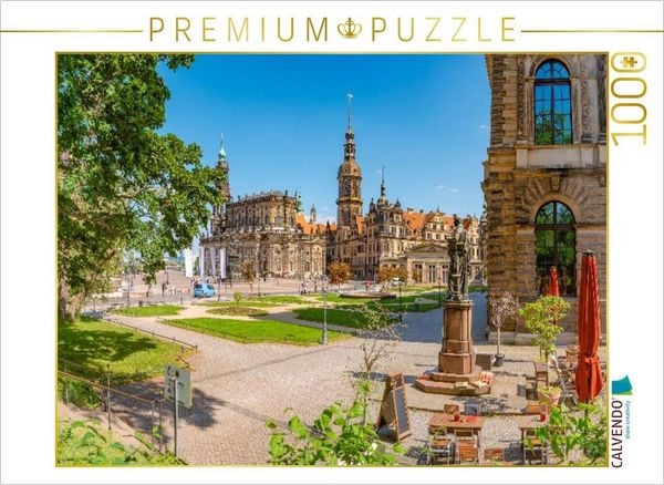 Produktbild: CALVENDO Puzzle Dresden, Theaterplatz und Kathedrale Sanctissimae Trinitatis | 1000 Teile Lege-Gr&ouml;&szlig;e 64x48cm Foto-Puzzle f&uuml;r gl&uuml;ckliche Stunden