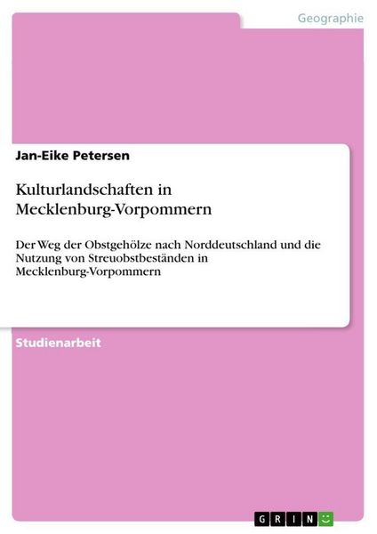 Produktbild: Kulturlandschaften in Mecklenburg-Vorpommern