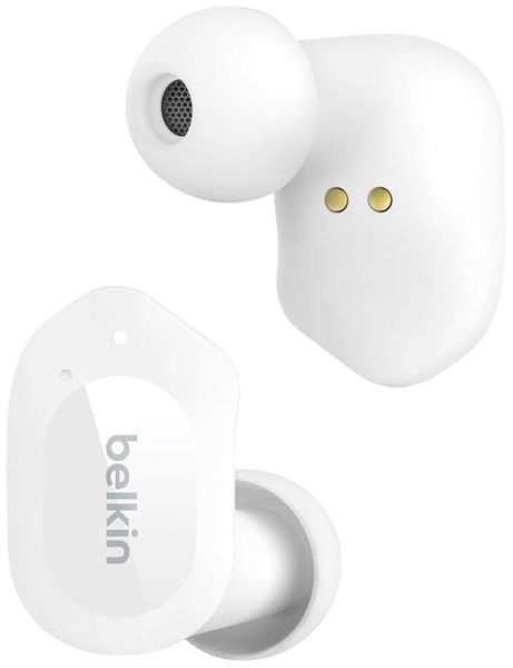 Belkin SoundForm Play In Ear Headset Bluetooth® Weiß Headset, Ladecase, Schweißresistent