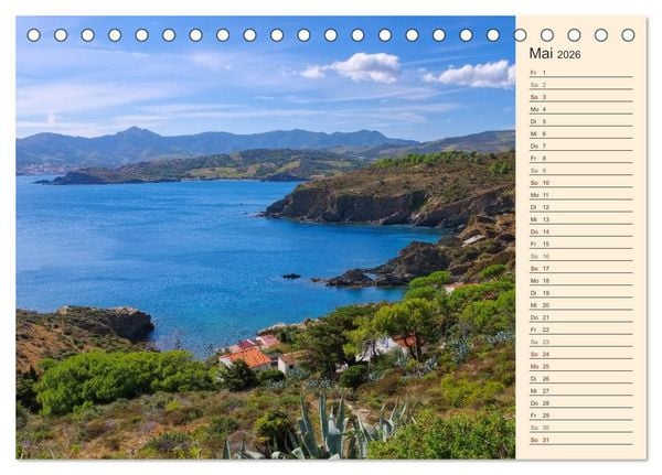 Produktbild: Cote Vermeille - Wo die Pyren&auml;en das Meer k&uuml;ssen (Tischkalender 2026 DIN A5 quer), CALVENDO Monatskalender