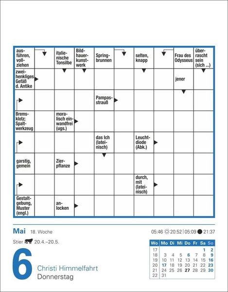 Produktbild: Kreuzwortr&auml;tsel Tagesabrei&szlig;kalender 2027