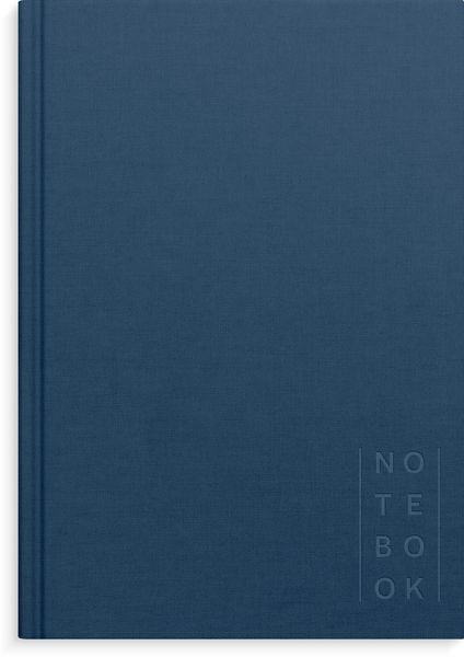 Produktbild: Burde Notizbuch Textil dunkelblau liniert A5