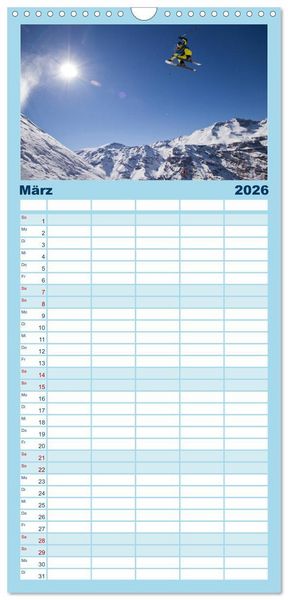Produktbild: Familienplaner 2026 - Faskination mit 5 Spalten (Wandkalender, 21 x 45 cm) CALVENDO