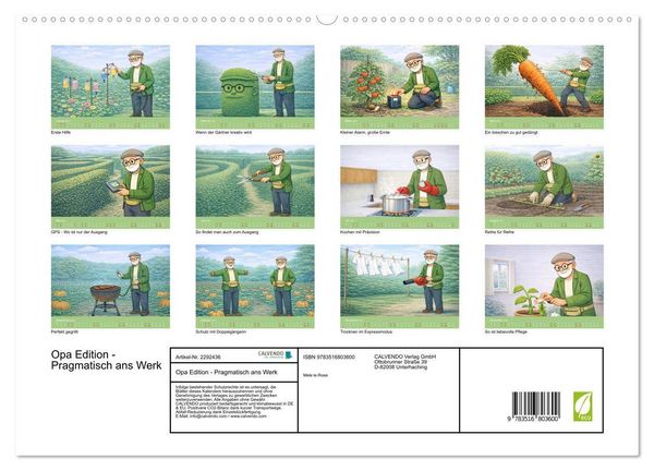 Produktbild: Opa Edition - Pragmatisch ans Werk (hochwertiger Premium Wandkalender 2027 DIN A2 quer), Kunstdruck in Hochglanz