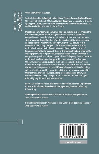 Produktbild: The EU and the Domestic Politics of Welfare State Reforms