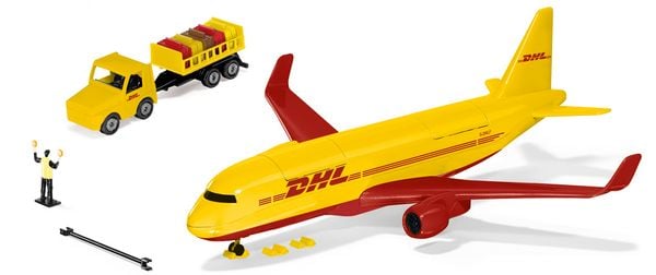 Produktbild: Siku 1702 DHL Frachtflugzeug mit Zubeh&ouml;r