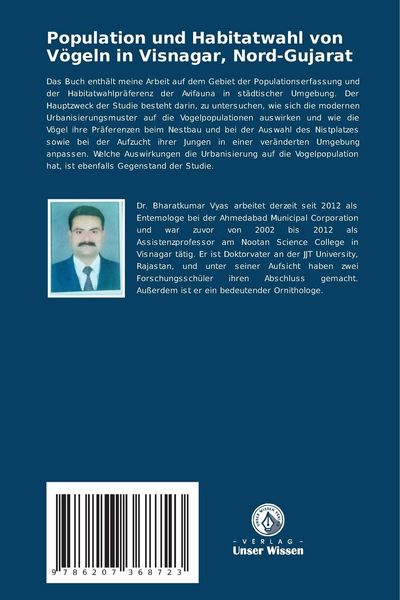 Produktbild: Population und Habitatwahl von V&ouml;geln in Visnagar, Nord-Gujarat