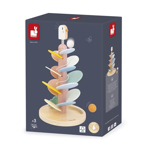 Produktbild: Holz-Klangbaum mit Kugelbahn &ndash; Musikalisches Spielzeug ab 3 Jahren