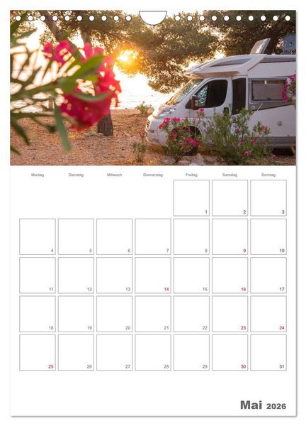 Produktbild: Wohnmobil Jahresplaner (Wandkalender 2026 DIN A4 hoch), CALVENDO Monatskalender