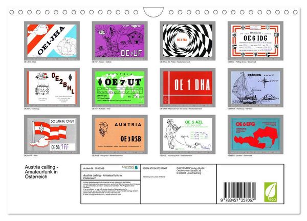 Produktbild: Austria calling - Amateurfunk in &Ouml;sterreich (Wandkalender 2026 DIN A4 quer), CALVENDO Monatskalender