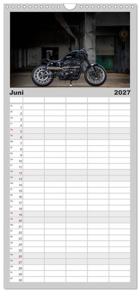 Produktbild: Familienplaner 2027 - Best of Custom- and Showbikes mit 5 Spalten (Wandkalender, 21 x 45 cm) CALVENDO