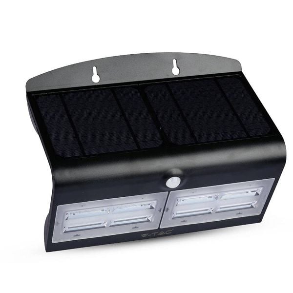 V-TAC 8279 VT-767-7-B Solar-Wandstrahler mit Bewegungsmelder LED 7.00W Schwarz