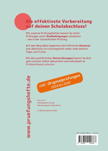 Produktbild: Pr&uuml;fungsheft Abitur 2027 BW &ndash; Deutsch LF