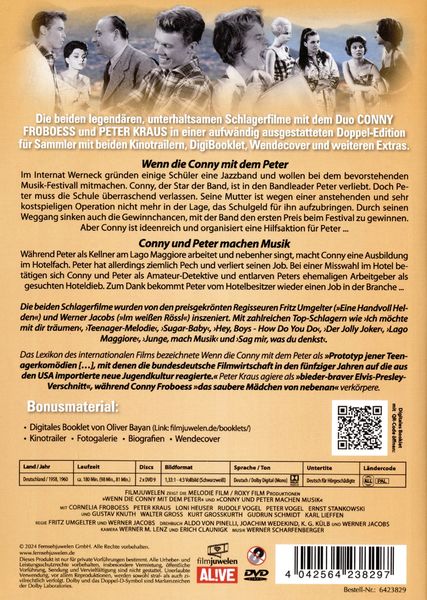 Produktbild: Conny und Peter: Wenn die Conny mit dem Peter & Conny und Peter machen Musik - Doppelbox (Neuauflage) [2 DVDs]