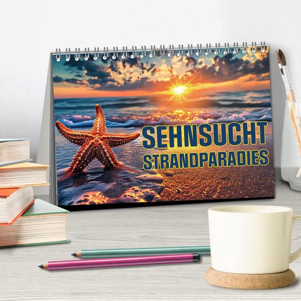 Produktbild: Sehnsucht Strandparadies (Tischkalender 2026 DIN A5 quer), CALVENDO Monatskalender