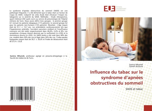 Produktbild: Influence du tabac sur le syndrome d'apn&eacute;es obstructives du sommeil