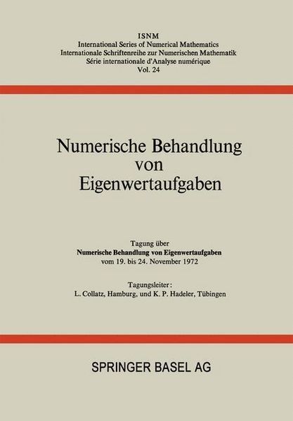 Produktbild: Numerische Behandlung von Eigenwertaufgaben