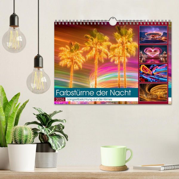 Produktbild: Farbst&uuml;rme der Nacht (Wandkalender 2026 DIN A4 quer), CALVENDO Monatskalender