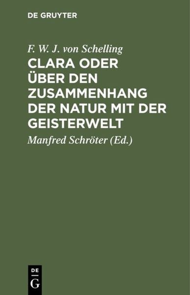 Produktbild: Clara oder &uuml;ber den Zusammenhang der Natur mit der Geisterwelt
