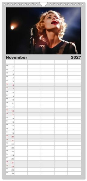 Produktbild: Familienplaner 2027 - Die Stimme der Leidenschaft mit 5 Spalten (Wandkalender, 21 x 45 cm) CALVENDO