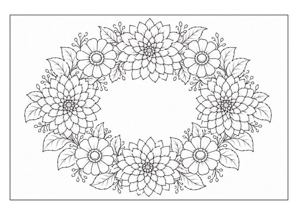 Produktbild: Mandala Blumen Malbuch f&uuml;r Erwachsene mit 100 floralen Ausmalmotiven