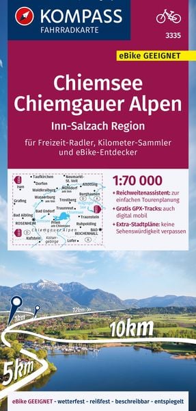 Produktbild: Fahrradkarte 3335 Chiemsee - Chiemgauer Alpen 1:70.000