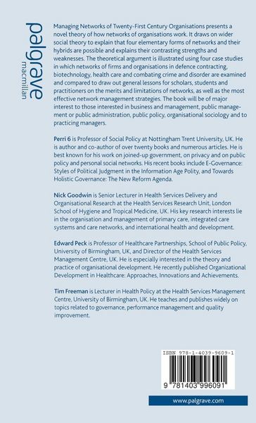 Produktbild: Managing Networks of Twenty-First Century Organisations