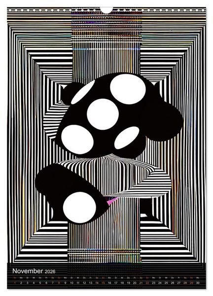 Produktbild: OP Art Nichts f&uuml;r schwache Augen (Wandkalender 2026 DIN A3 hoch), CALVENDO Monatskalender