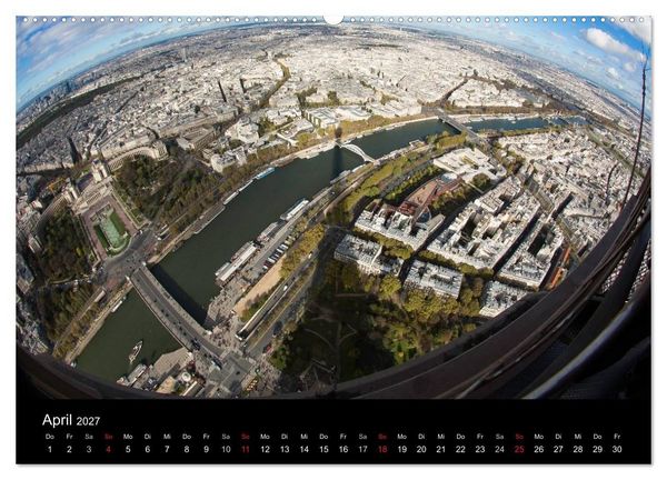 Produktbild: Eiffel Tower &ndash; Tour Eiffel &ndash; Eiffelturm &ndash; Paris 2027 (Wandkalender 2027 DIN A2 quer), CALVENDO Monatskalender