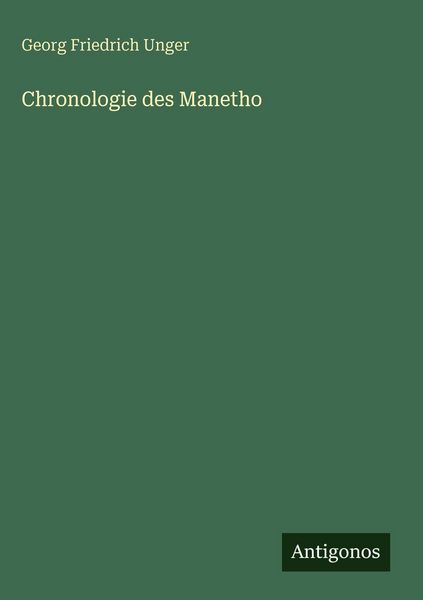 Produktbild: Chronologie des Manetho